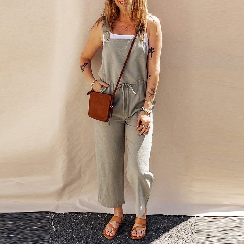 Solid Color Camisole Jumpsuit