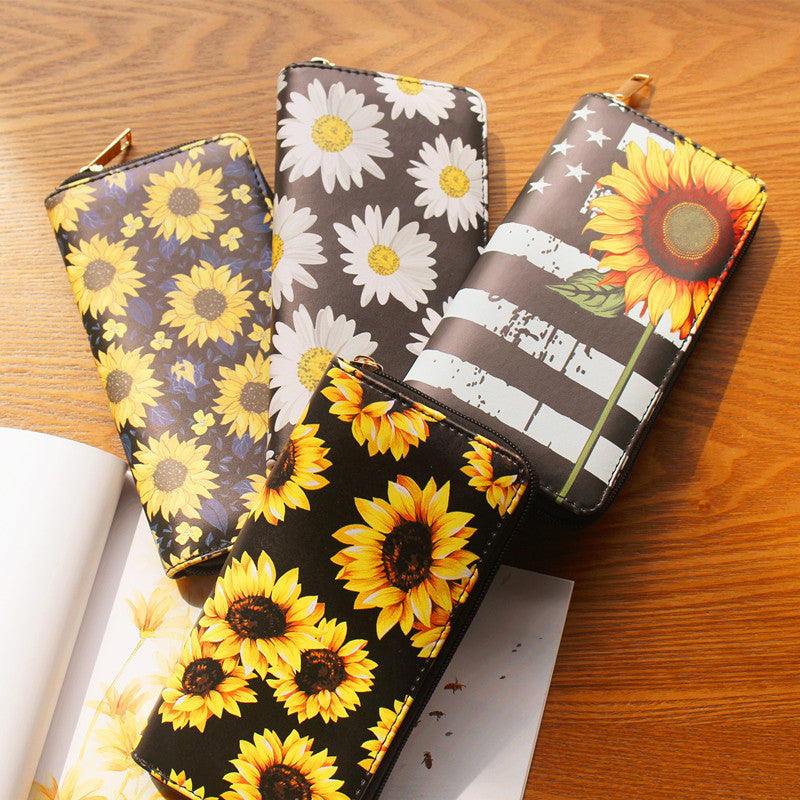 Sunflower Print Wallet