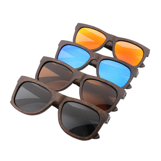 Retro wood style sunglasses