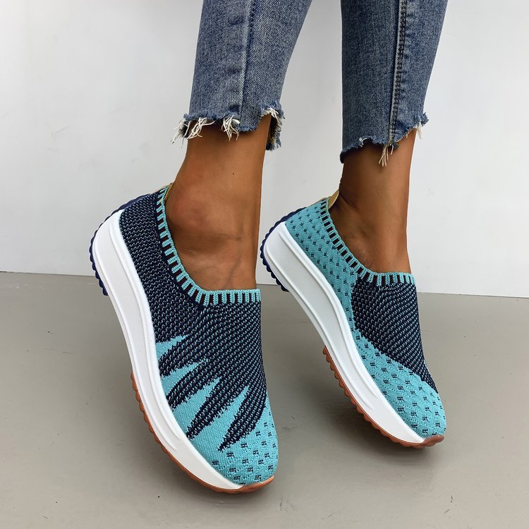 Flyknit Breathable Wedge Sneakers