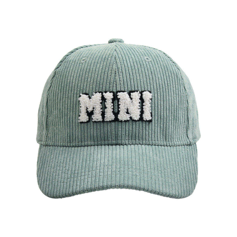 MAMA Parent-child Embroidered Corduroy Baseball Cap