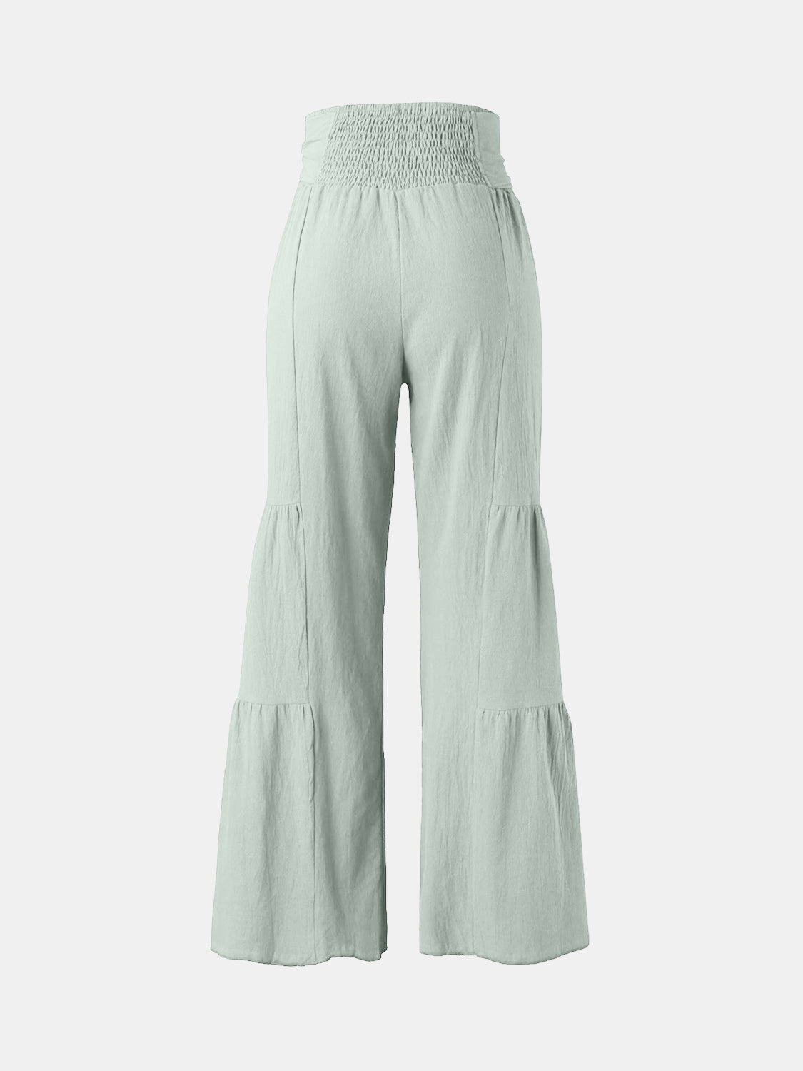 Tied Ruched Wide Leg Pants