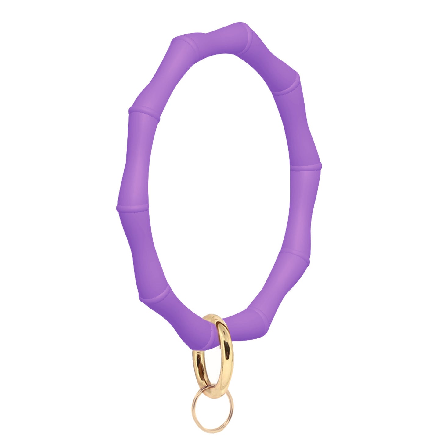 Silicone Bamboo Bracelet Keychain