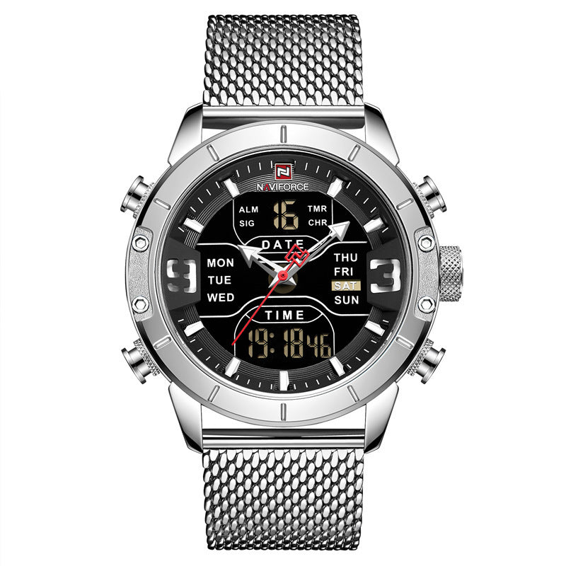 Mesh Band Muti Function Watch