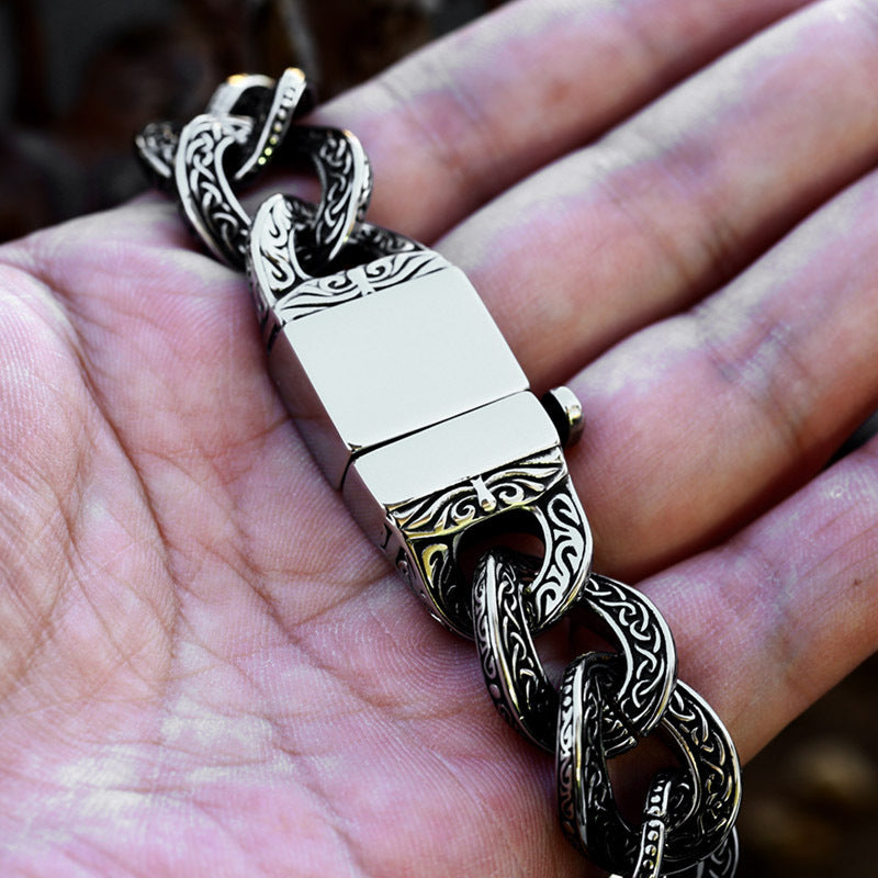 Viking Chain Titanium Stainless Steel Bracelet