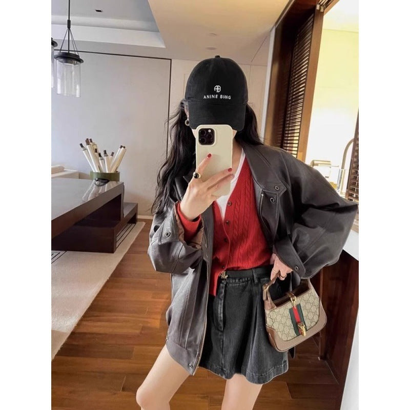 Women's Loose Motorcycle Jacket