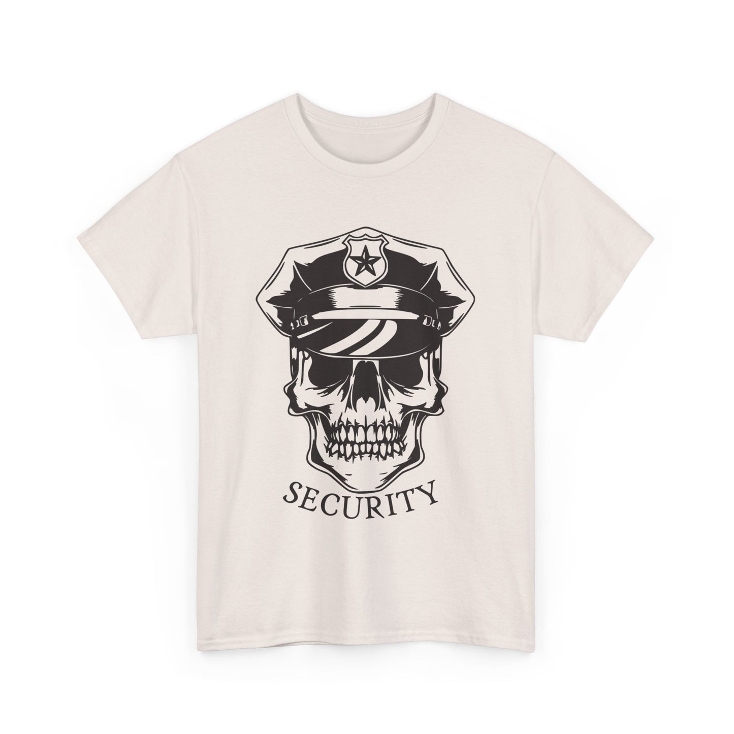 Security Skull. Heavy Cotton T-Shirt