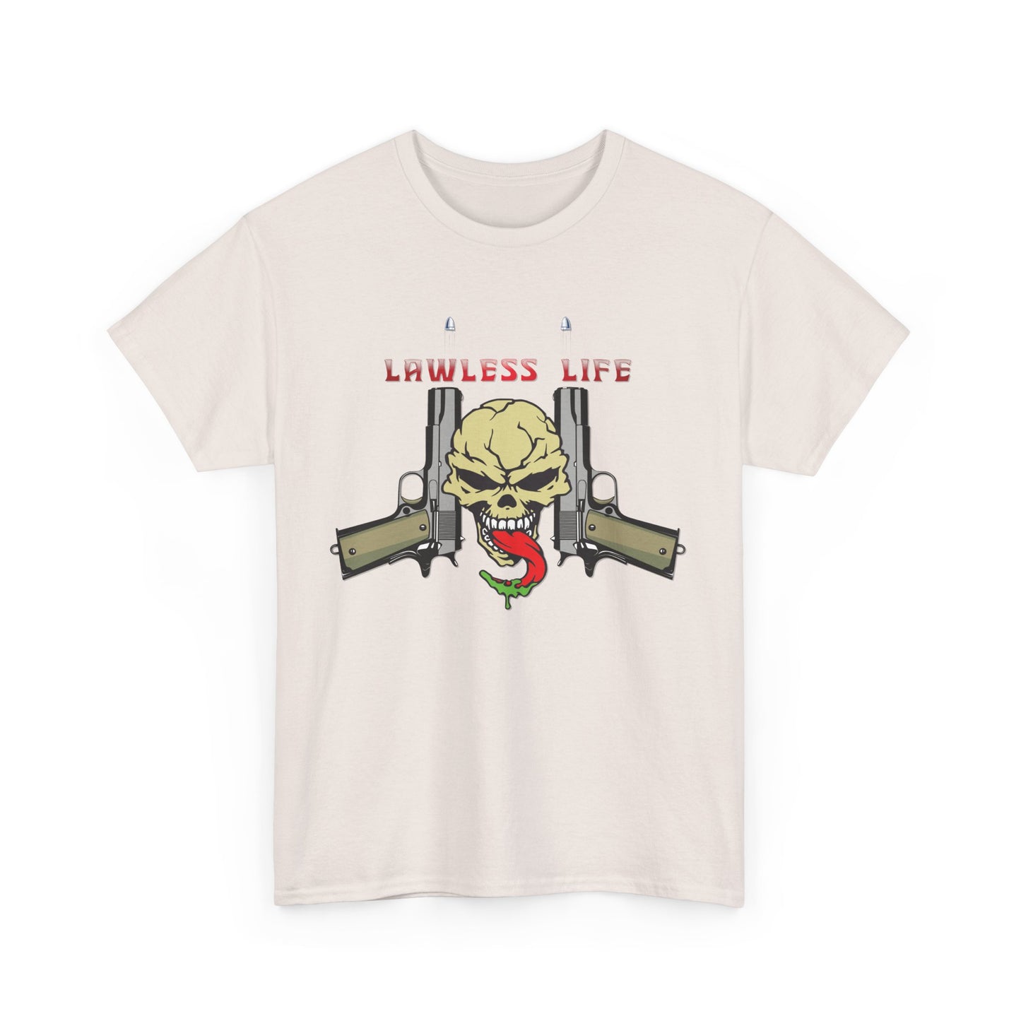 Lawless Life Pistols. Heavy Cotton T-Shirt