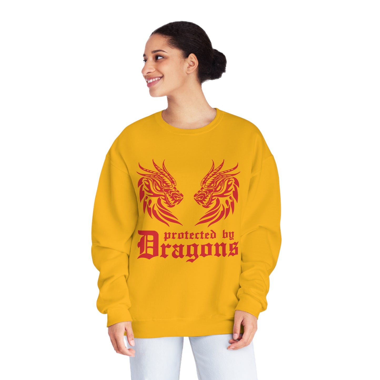 Protected by Dragons, Unisex NuBlend® Crewneck Sweatshirt