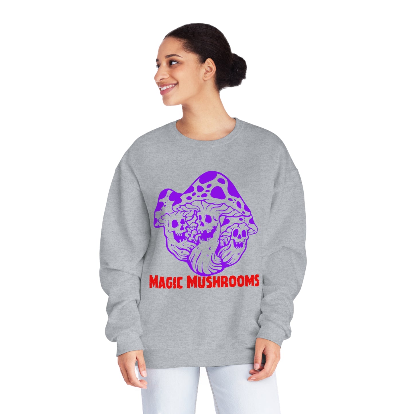 Magic Mushrooms, Unisex NuBlend® Crewneck Sweatshirt