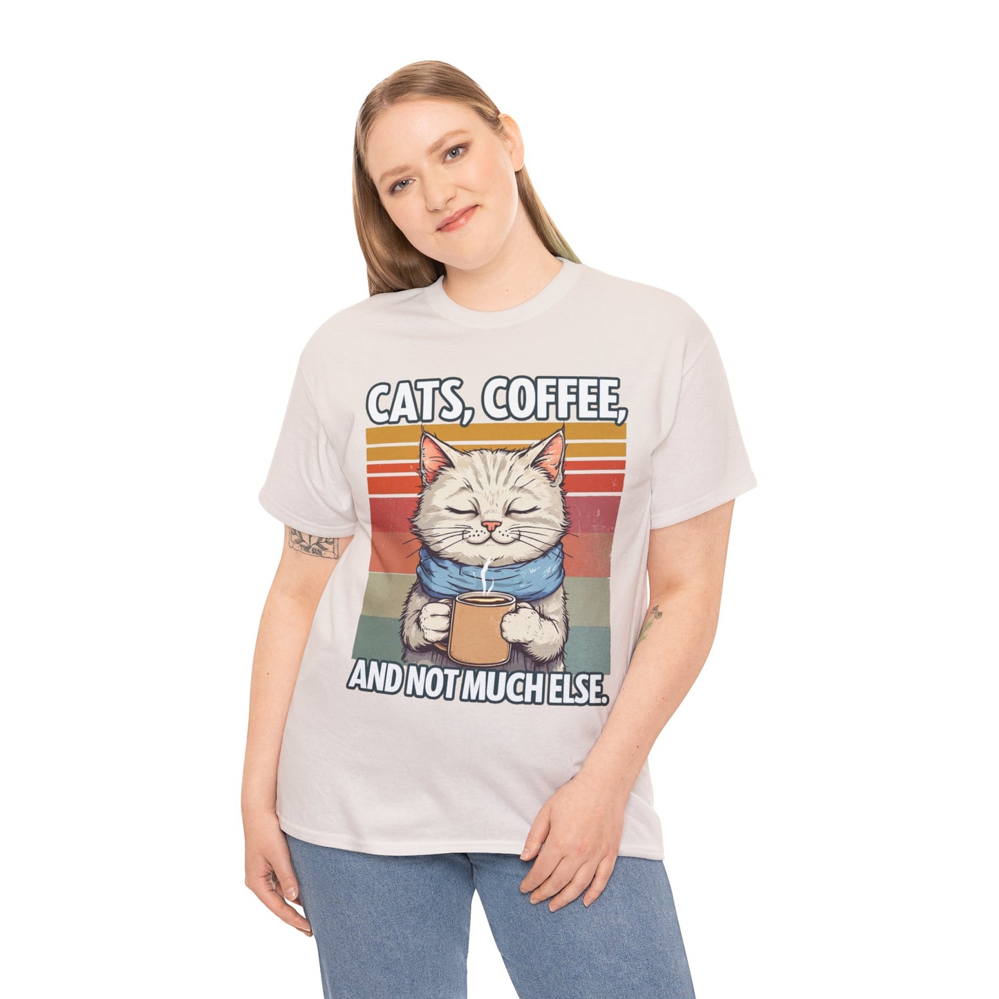 Cats, Coffee and not much else. Heavy Cotton T-Shirt