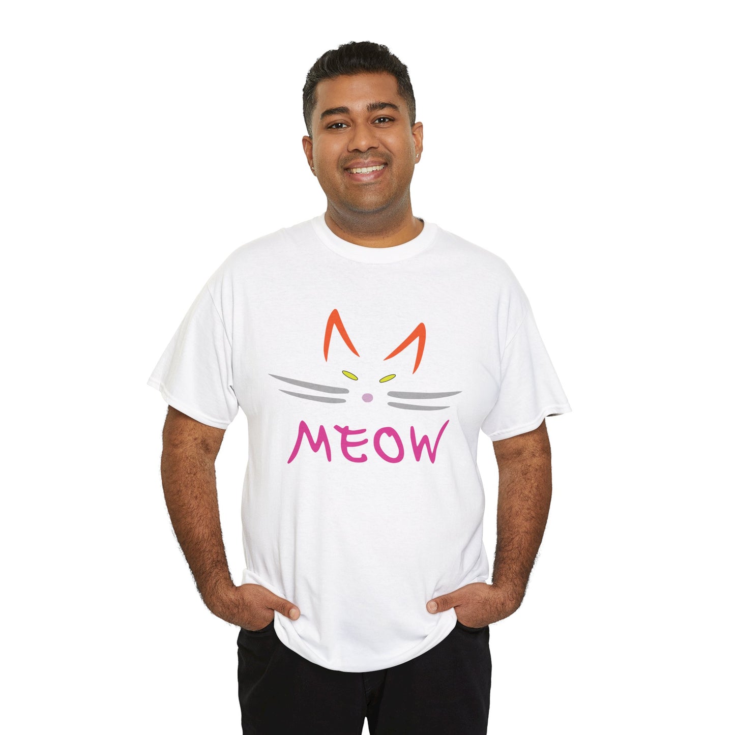 Meow. Heavy Cotton T-Shirt