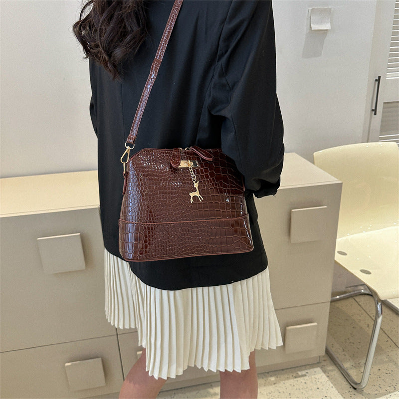 Casual Large Capacity Solid Color Crossbody Bag