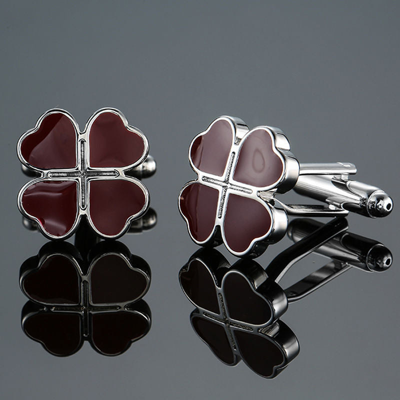 Rose Gold And Silver Pattern Cufflinks