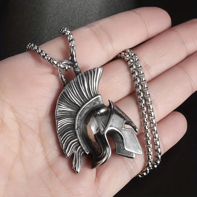 Roman Spartan Helmet Necklace