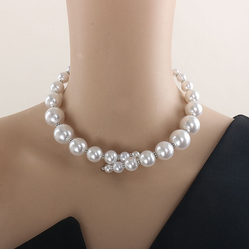 Open Size Pearl Collar Necklace