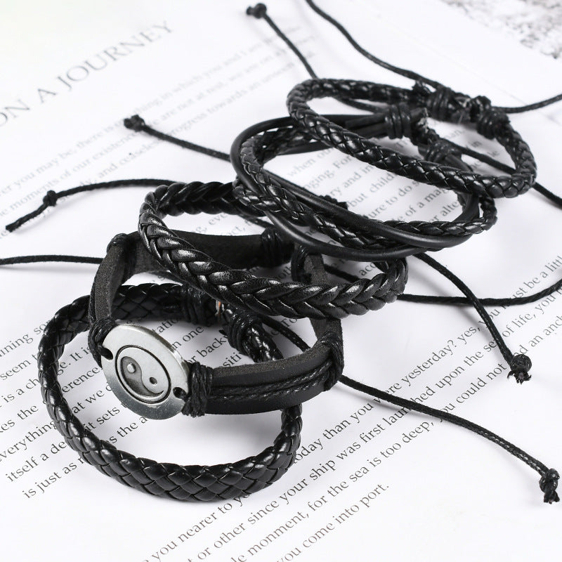 Leather Bracelet Set