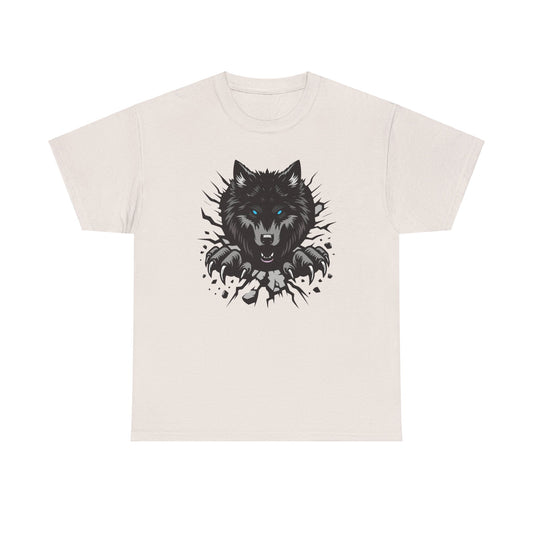 Breaking Out Wolf. Heavy Cotton T-Shirt