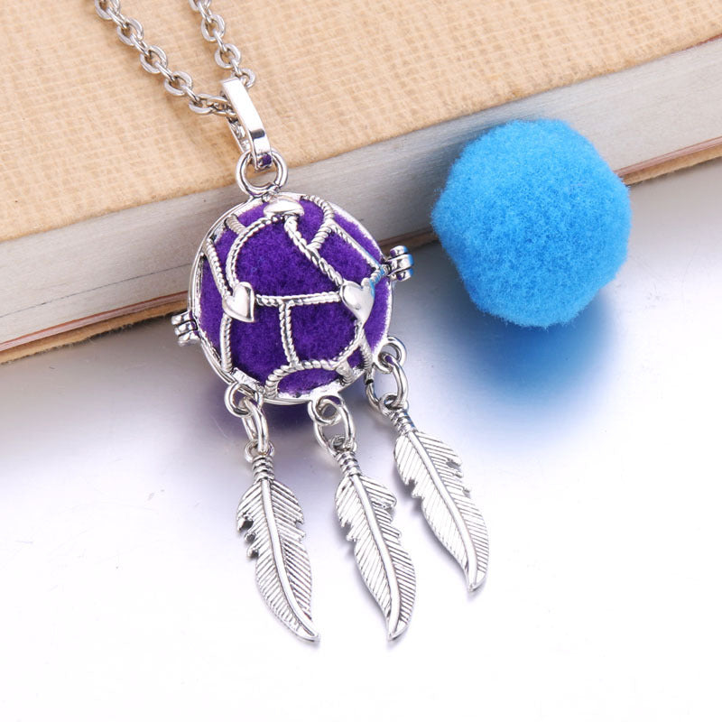 Mexico Chime Essential Oil Diffuser Hollow Pendant Necklace