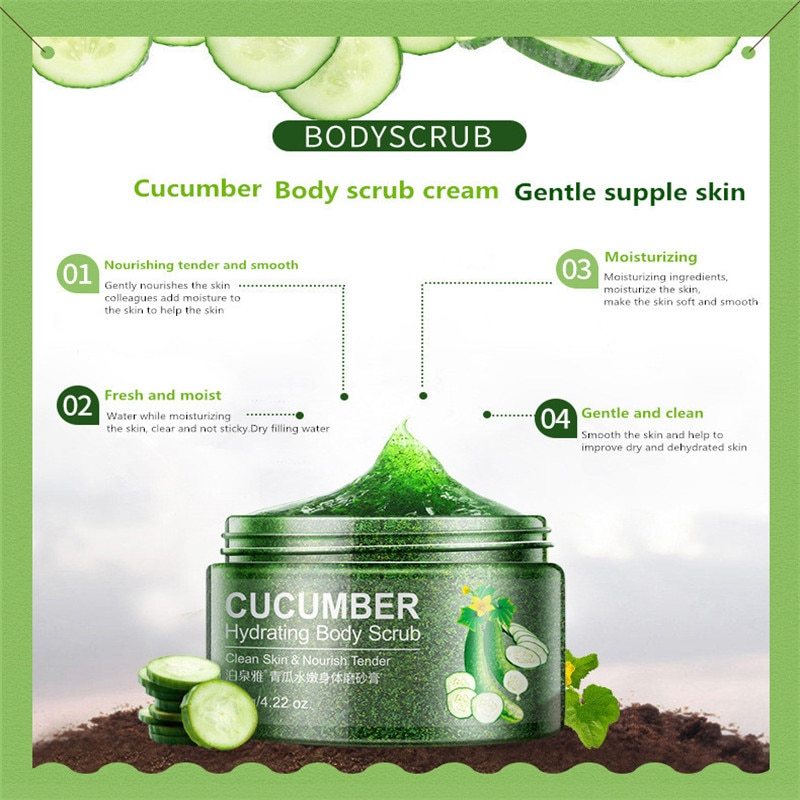 Cucumber facial scrub