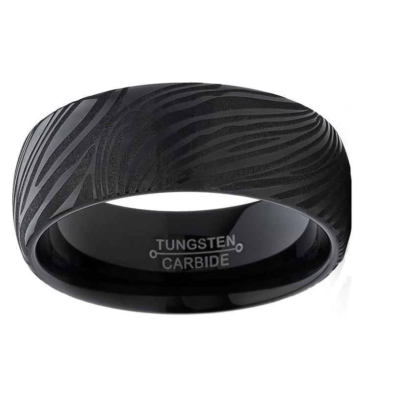 Black Tungsten Band Ring