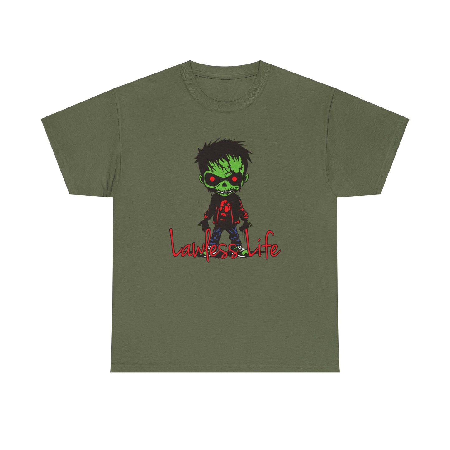 Lawless Life Zombie. Heavy Cotton T-Shirt