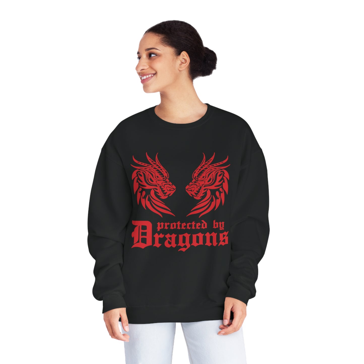 Protected by Dragons, Unisex NuBlend® Crewneck Sweatshirt