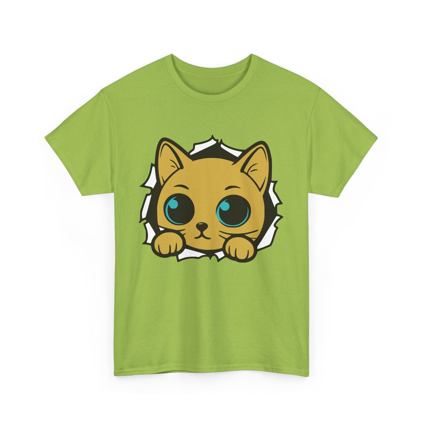 Breaking out Cat. Heavy Cotton T-Shirt