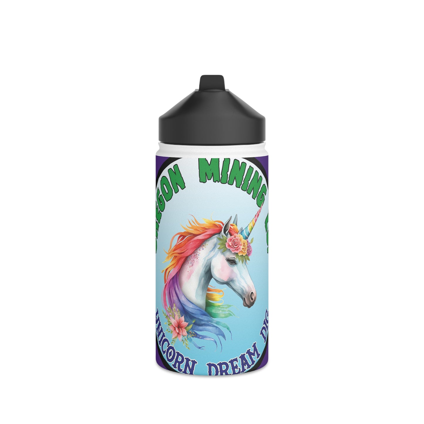 Oregon Mining Co. Unicorn Dream Dig. Stainless Steel Water Bottle