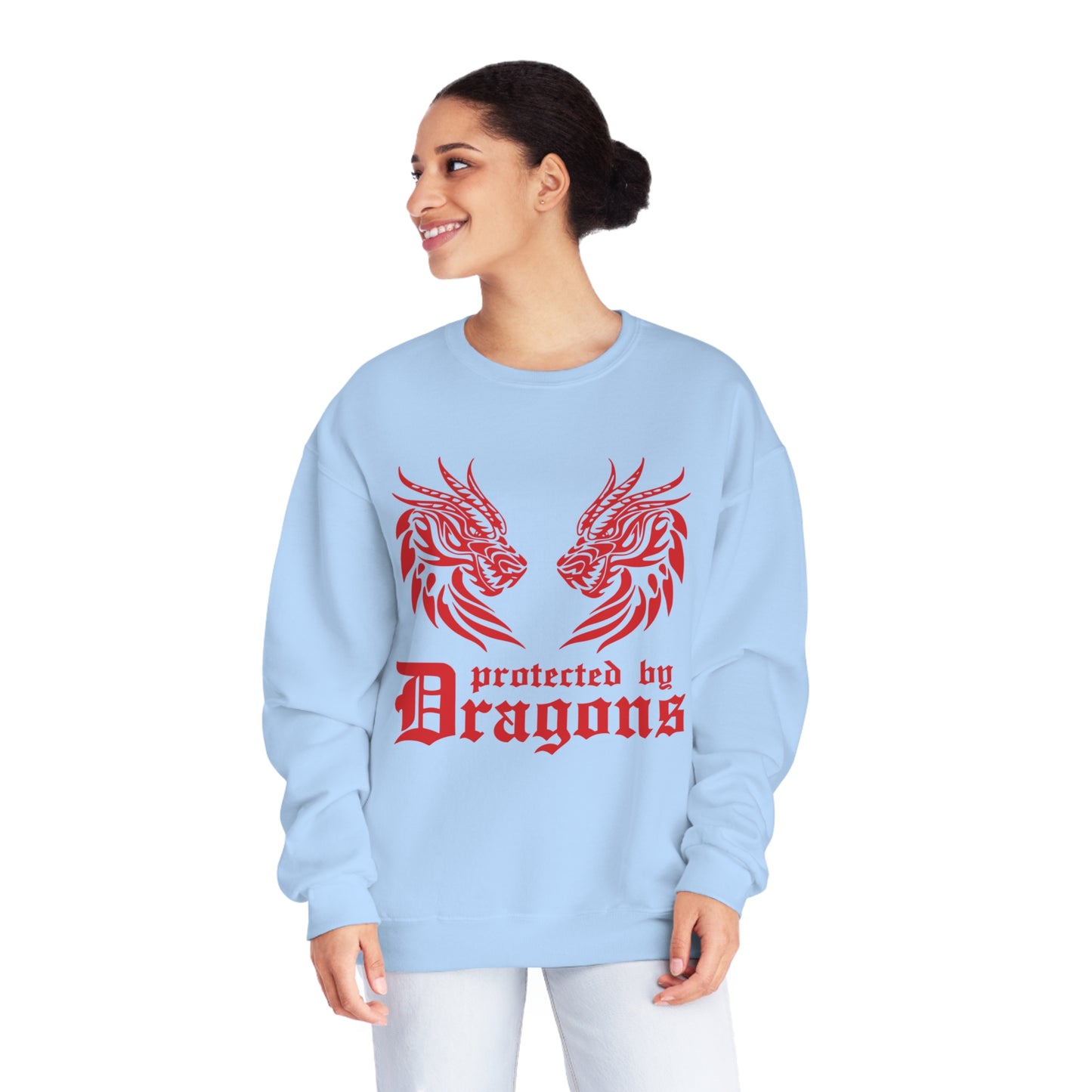 Protected by Dragons, Unisex NuBlend® Crewneck Sweatshirt