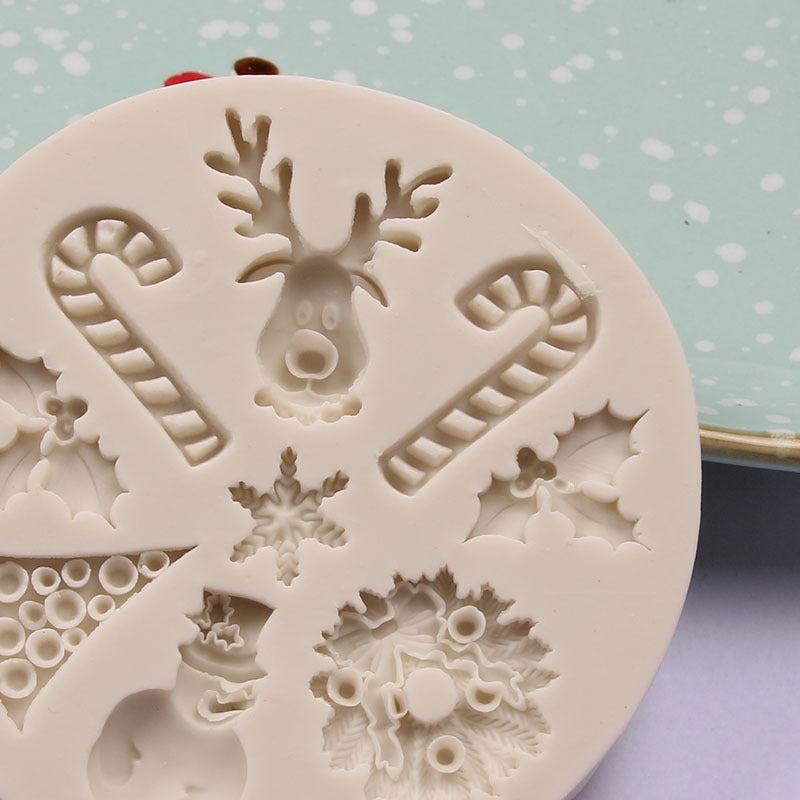 Christmas Decoration Fondant Cake Silicone Mold