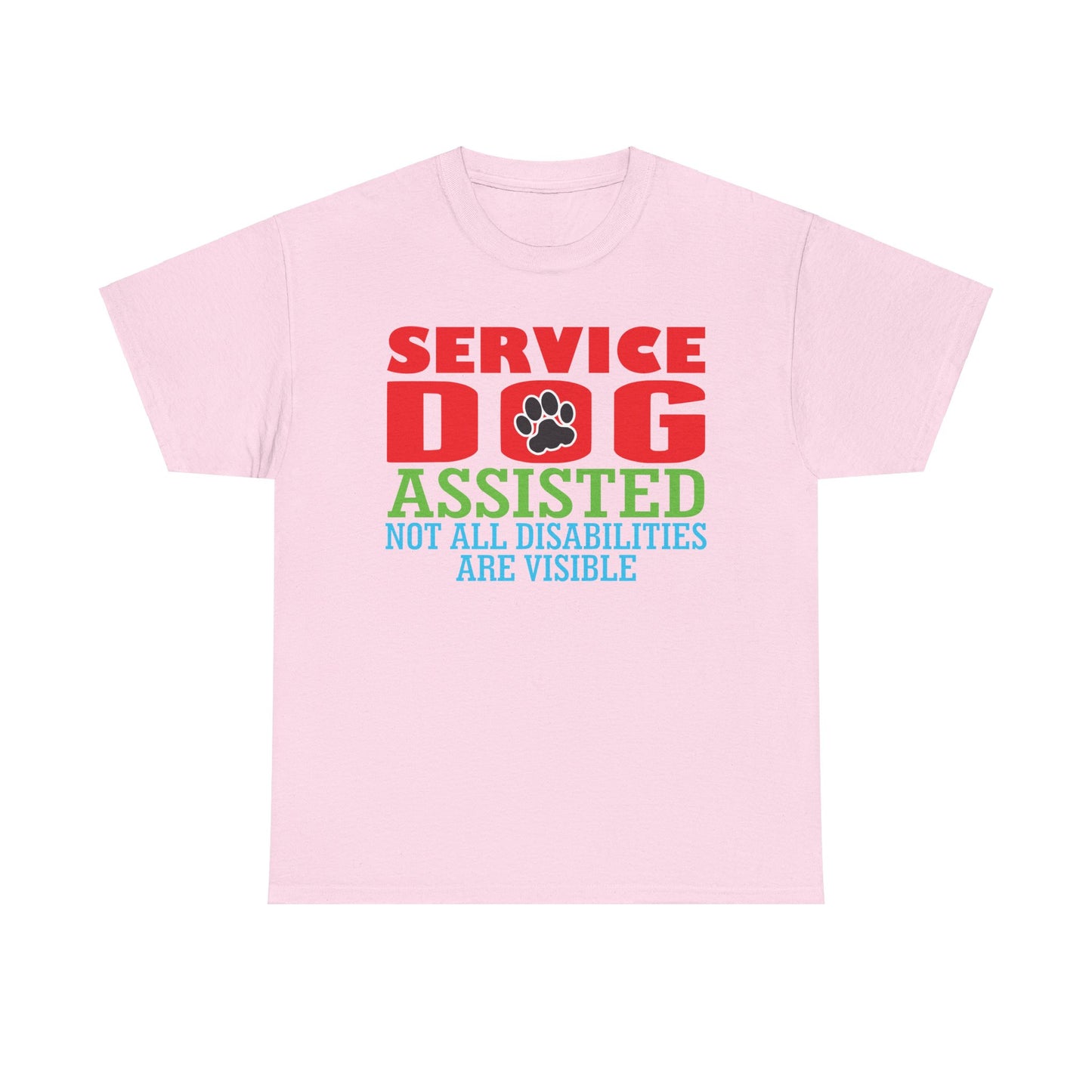 Service Dog Assisted. Heavy Cotton T-Shirt