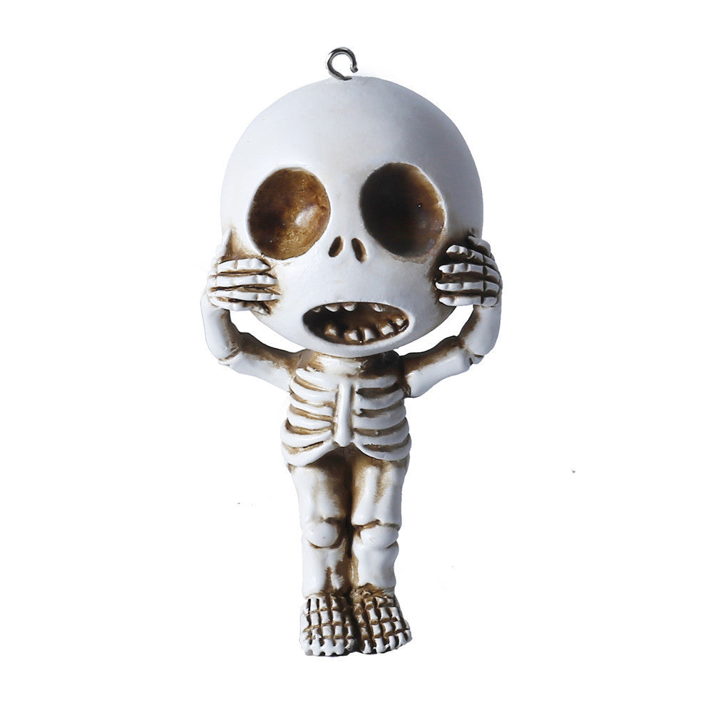 Cute Skull Doll Resin Keychain