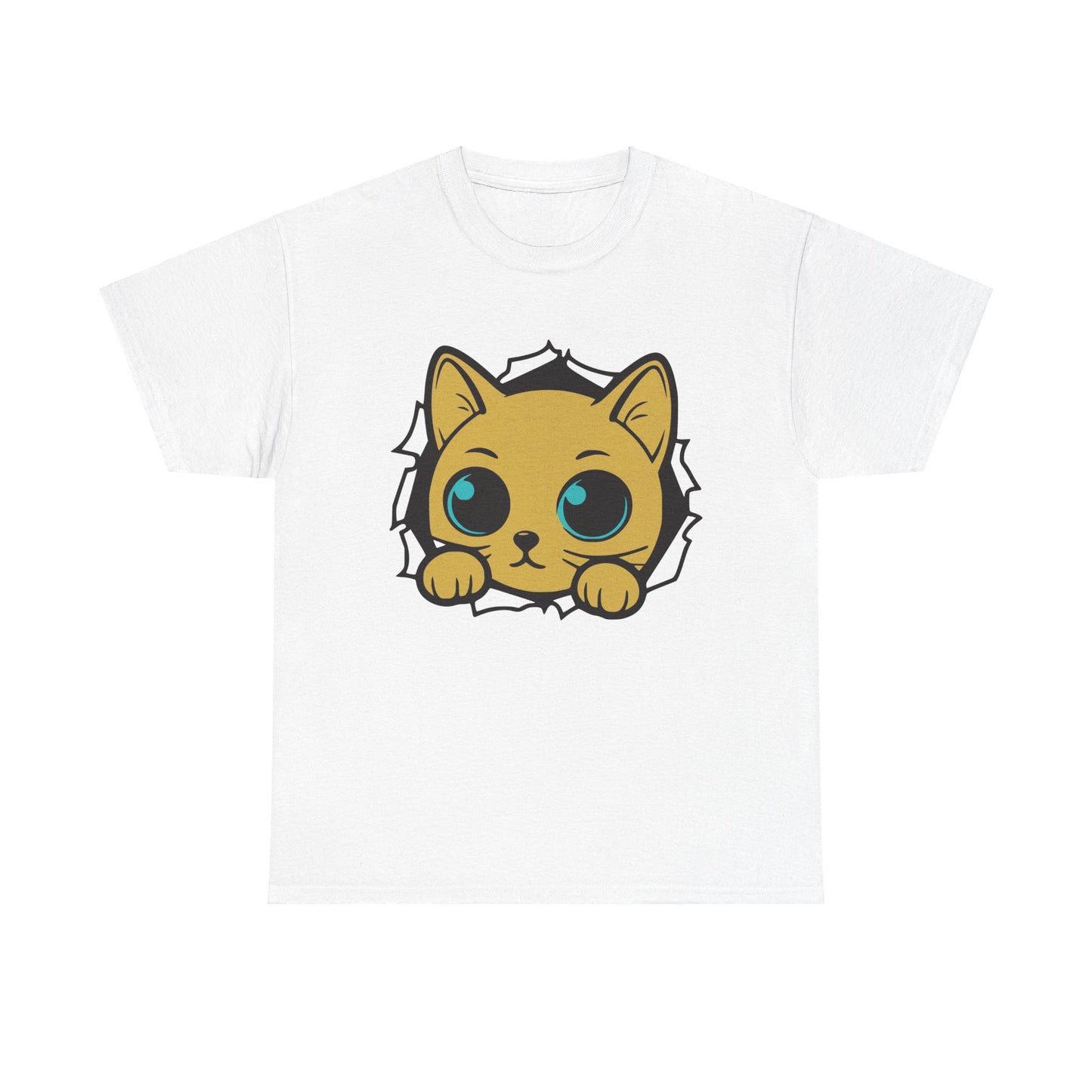 Breaking out Cat. Heavy Cotton T-Shirt