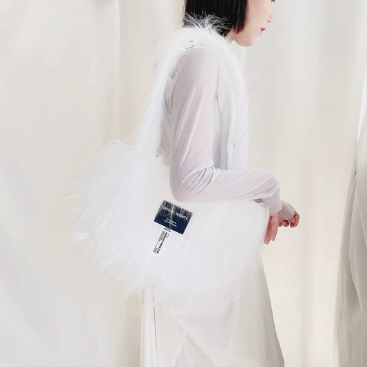 Furry Long Hair Large Capacity Shoulder Bag