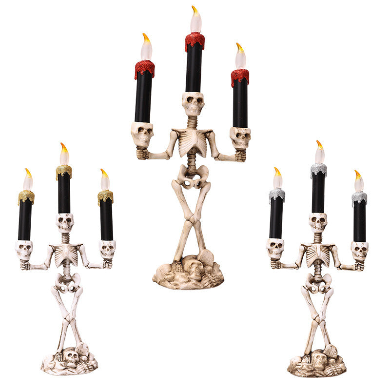 Halloween skeleton candles  decoration