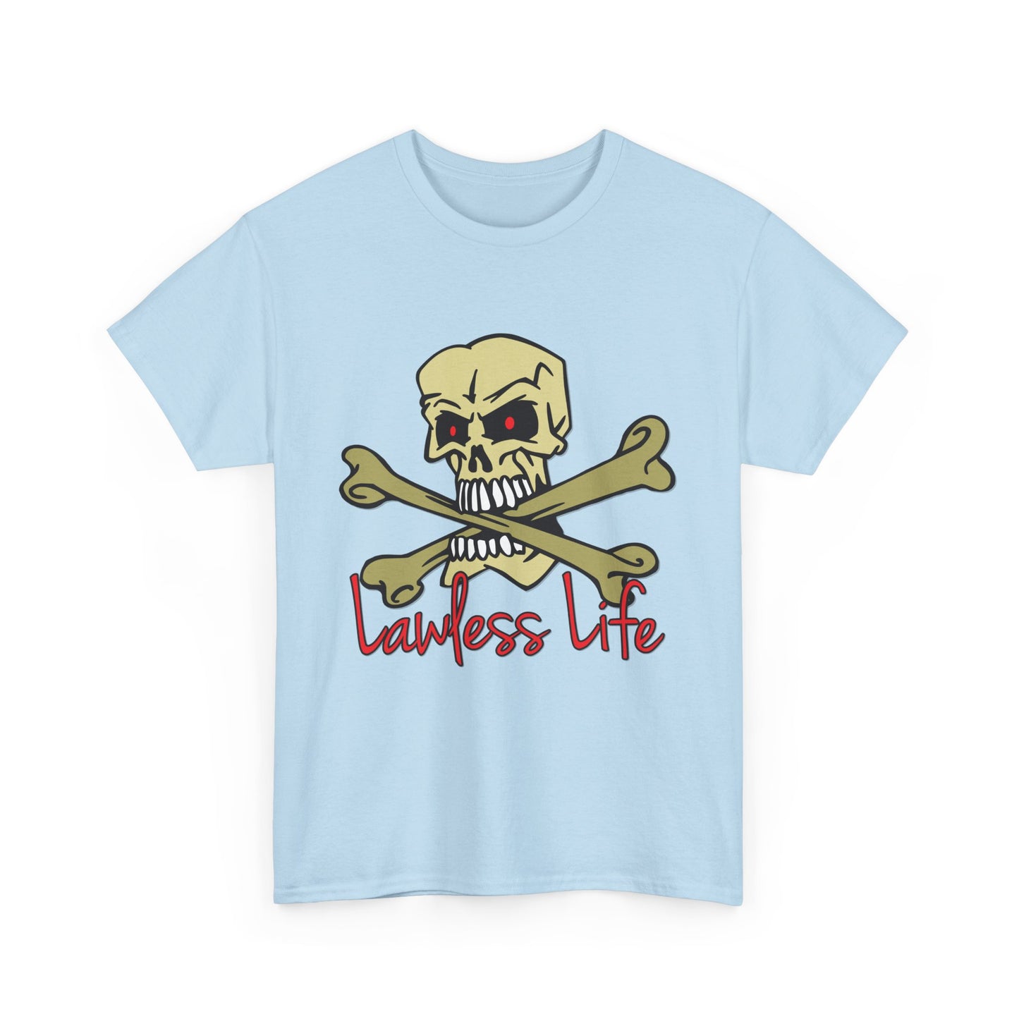 Lawless Life Skull & Bones. Heavy Cotton T-Shirt