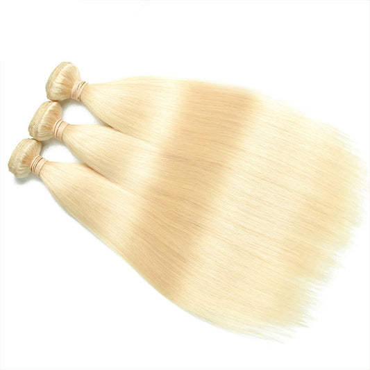 Blond Straight Wave Human Real Golden Hair