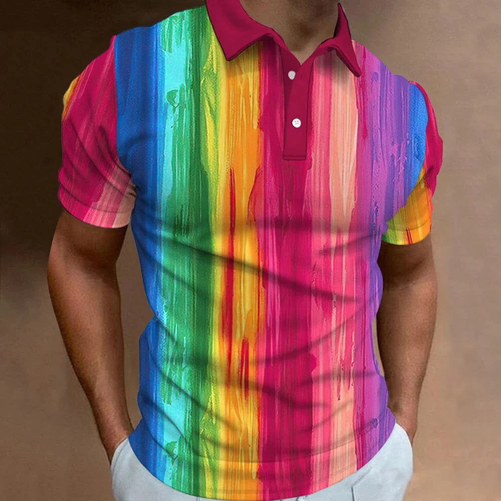 Men's 3D Rainbow Casual Shirt