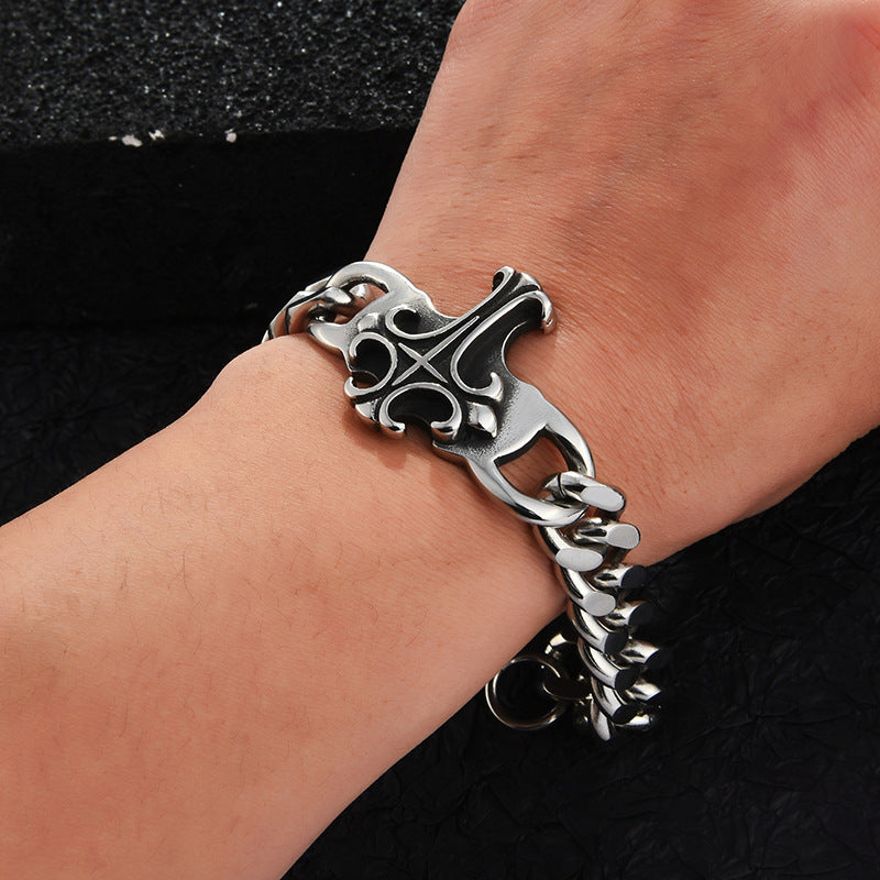 Vintage Cross Chain Bracelet