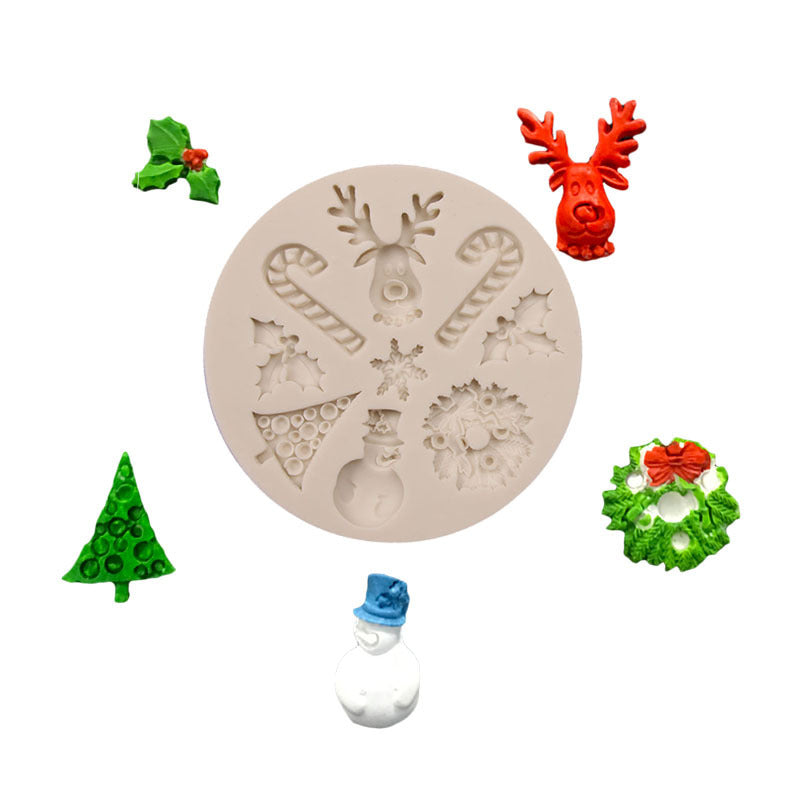 Christmas Decoration Fondant Cake Silicone Mold