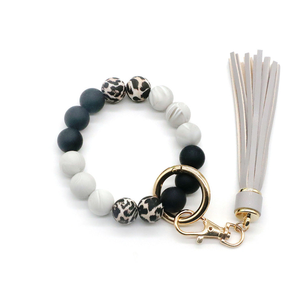 Silicone Beads Bracelet Keychain