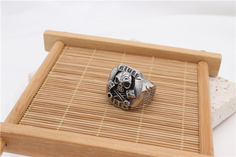 Motorcycle Skull Titanium Steel Ring