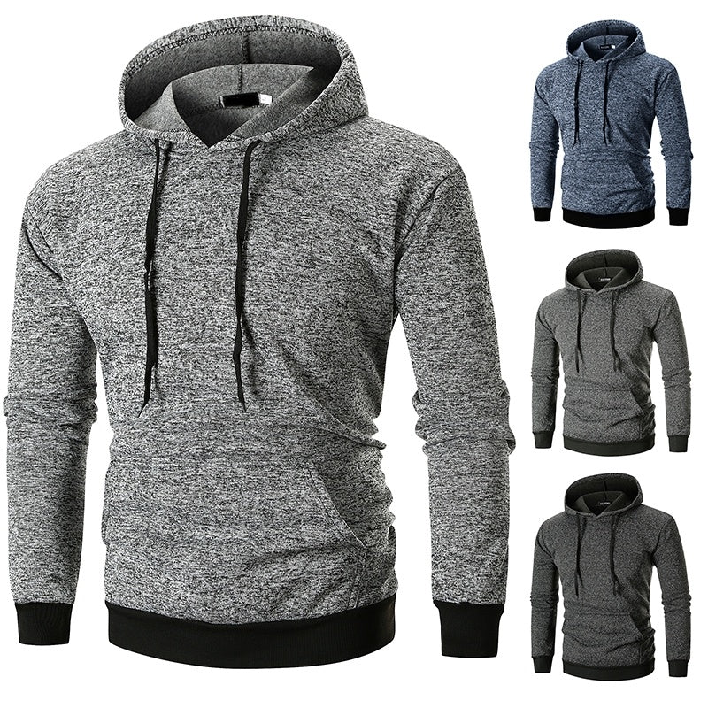 Men's Large Pocket Pullover Hooded  Sweatshirt