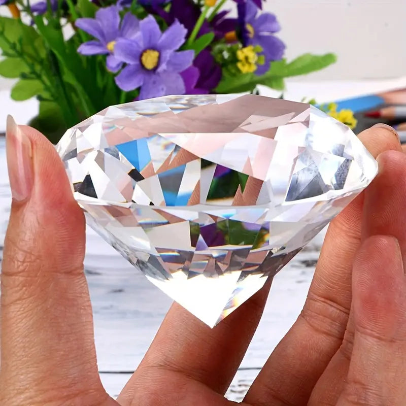 2" 50mm Crystal Faceted Artificial Diamond.