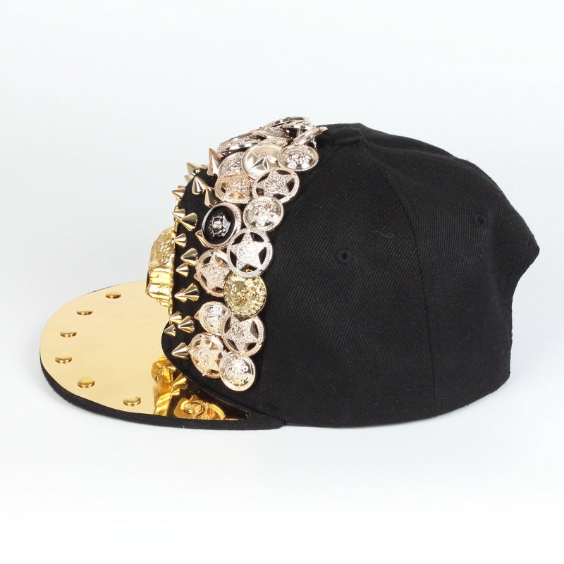 Skull or Leopard Head Rivet Baseball Cap