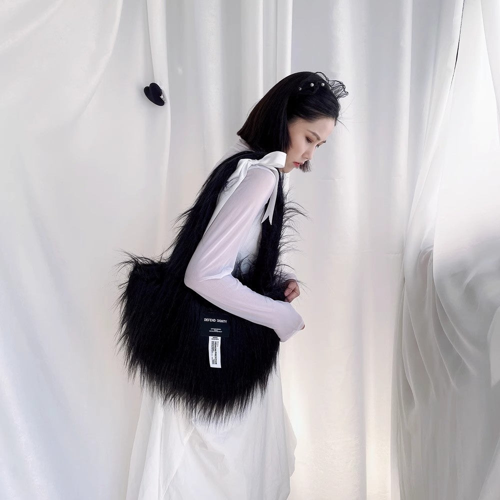 Furry Long Hair Large Capacity Shoulder Bag