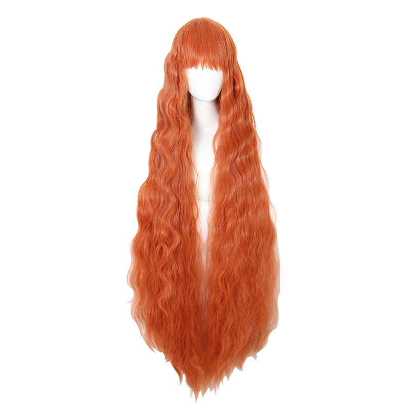 Orange 120cm Corn Scalding Cos Wig