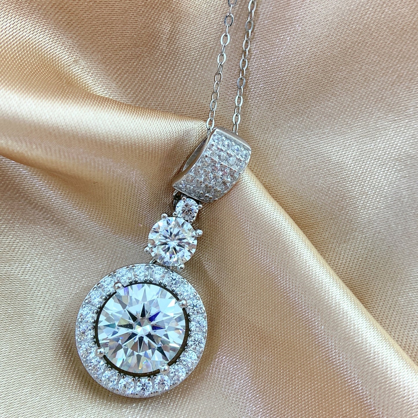 Sterling Silver S925 Moissanite Necklace