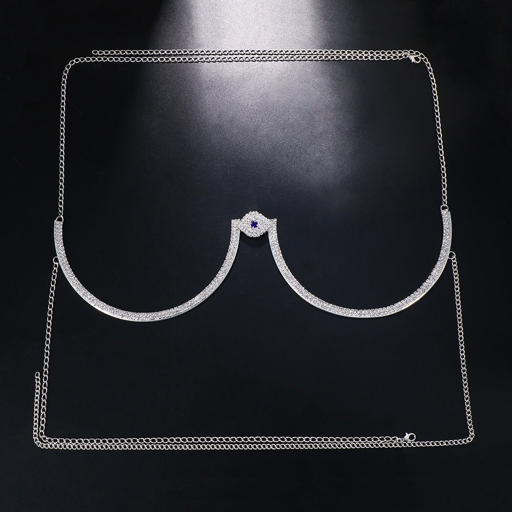 Fashion Rhinestone Underwire Body Chain